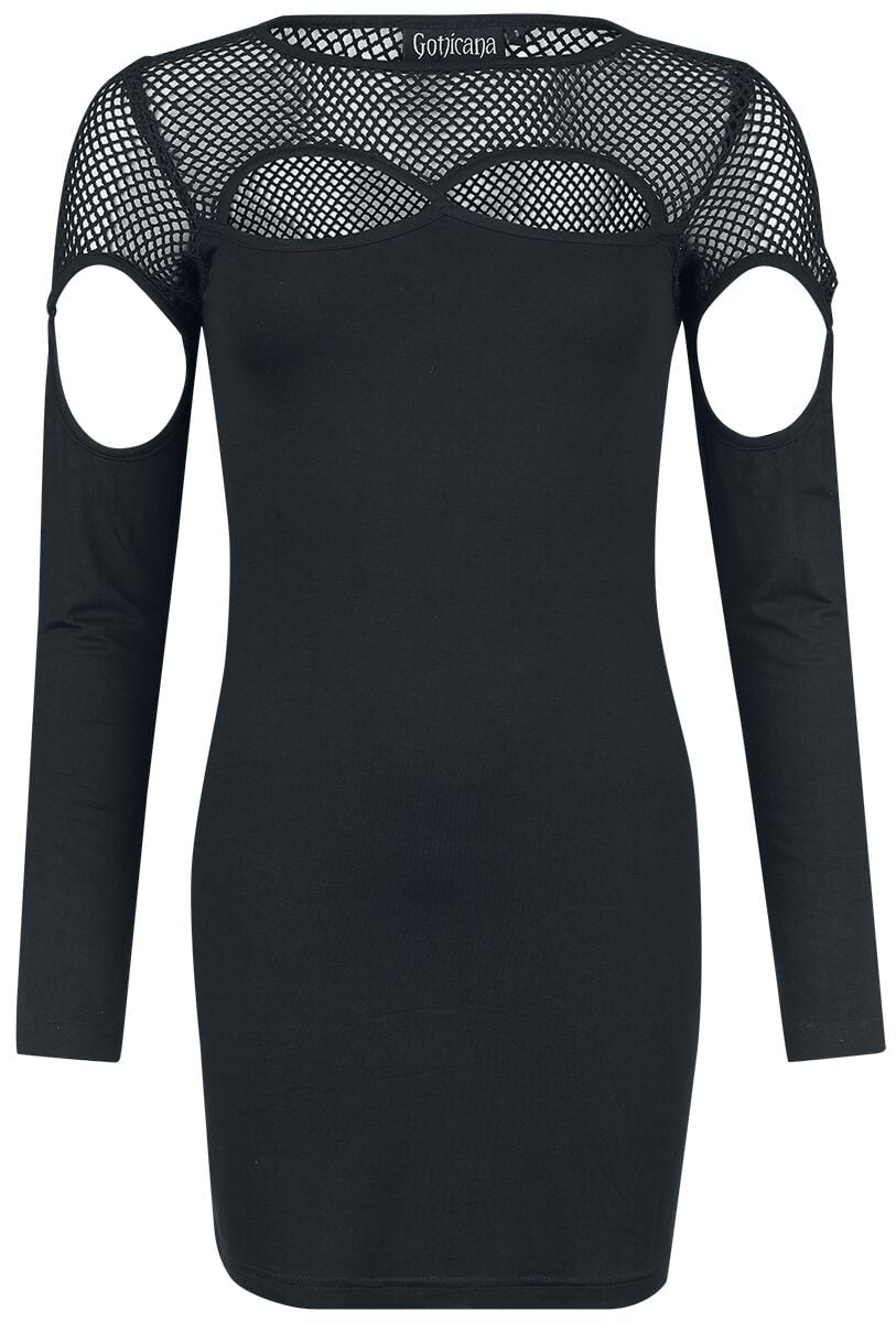 Robe courte Gothic de Gothicana by EMP - Days Without - S - pour Femme - noir - Gothicana by EMP
