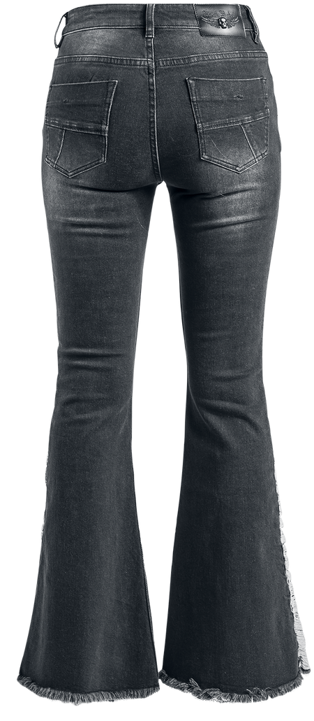 Jean  de Rock Rebel by EMP - Grace - W27L32 à W30L32 - pour Femme - noir - Rock Rebel by EMP - View 2