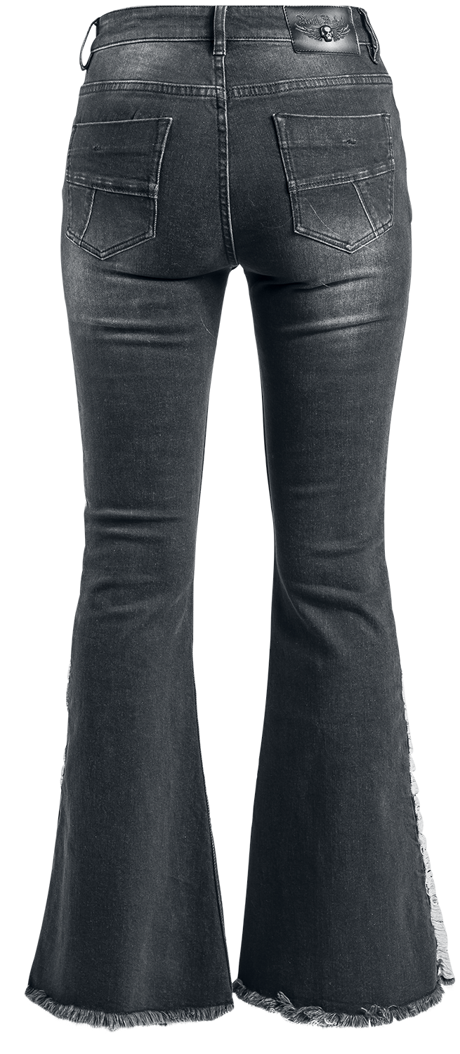 Jean  de Rock Rebel by EMP - Grace - W27L32 à W30L32 - pour Femme - noir - Rock Rebel by EMP - View 2