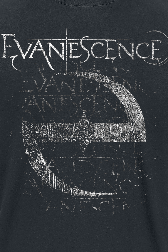 T-Shirt Manches courtes  de Evanescence - Distressed Stamped - S à 4XL - pour Homme - noir - Evanescence - View 2