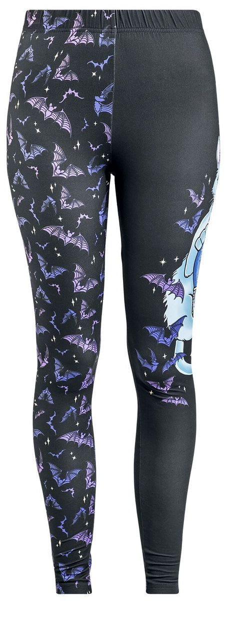 Legging  de Full Volume by EMP - Leggings With Cat And Bat Print - S à L - pour Femme - noir - Full Volume by EMP