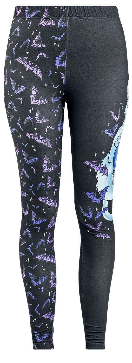 Legging  de Full Volume by EMP - Leggings With Cat And Bat Print - S à L - pour Femme - noir - Full Volume by EMP