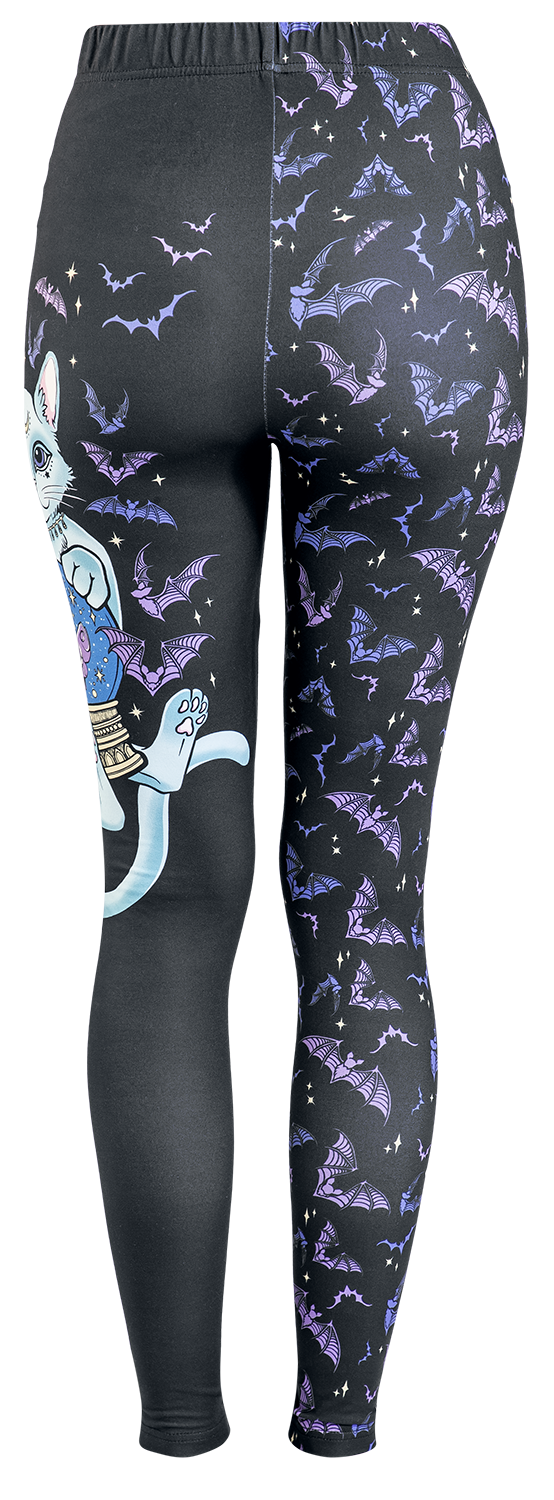 Legging  de Full Volume by EMP - Leggings With Cat And Bat Print - S à L - pour Femme - noir - Full Volume by EMP - View 2