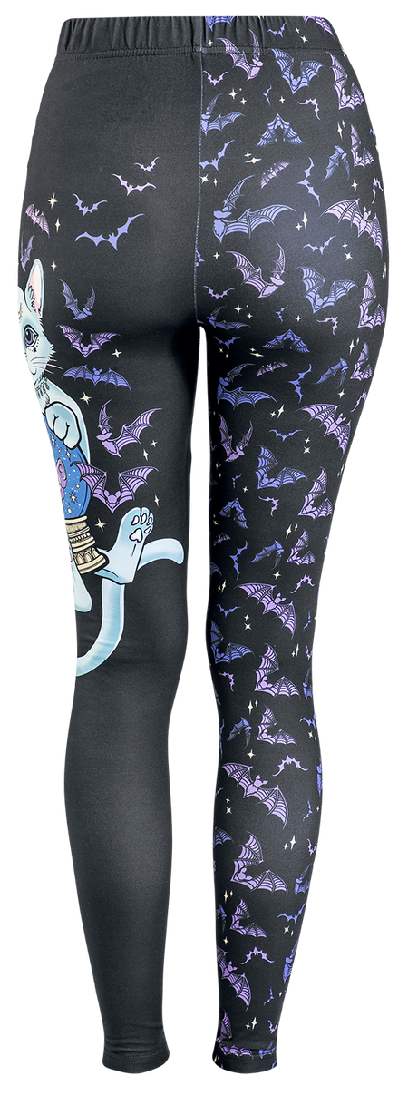 Legging  de Full Volume by EMP - Leggings With Cat And Bat Print - S à L - pour Femme - noir - Full Volume by EMP - View 2