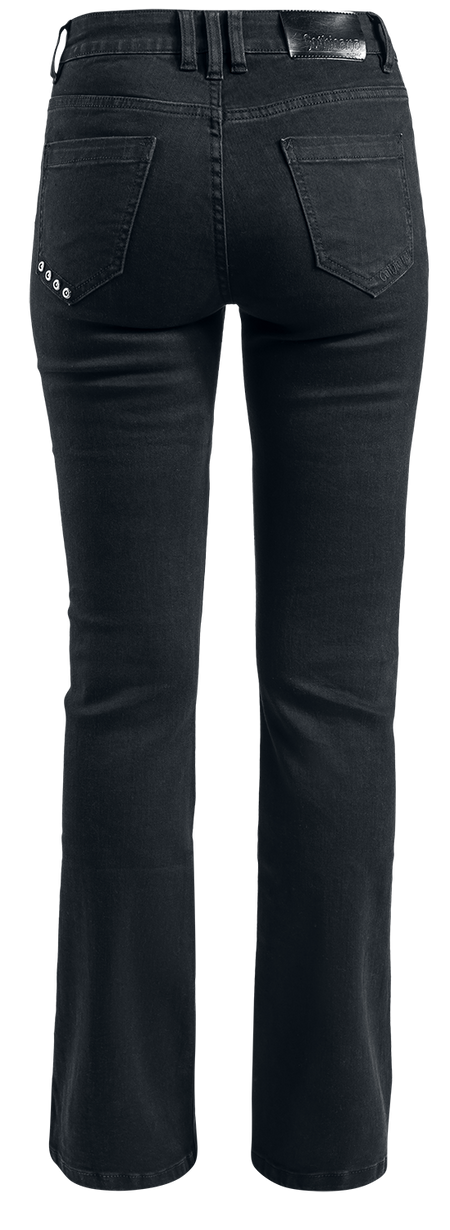 Jean Gothic de Gothicana by EMP - Grace - W27L32 à W31L32 - pour Femme - noir - Gothicana by EMP - View 2