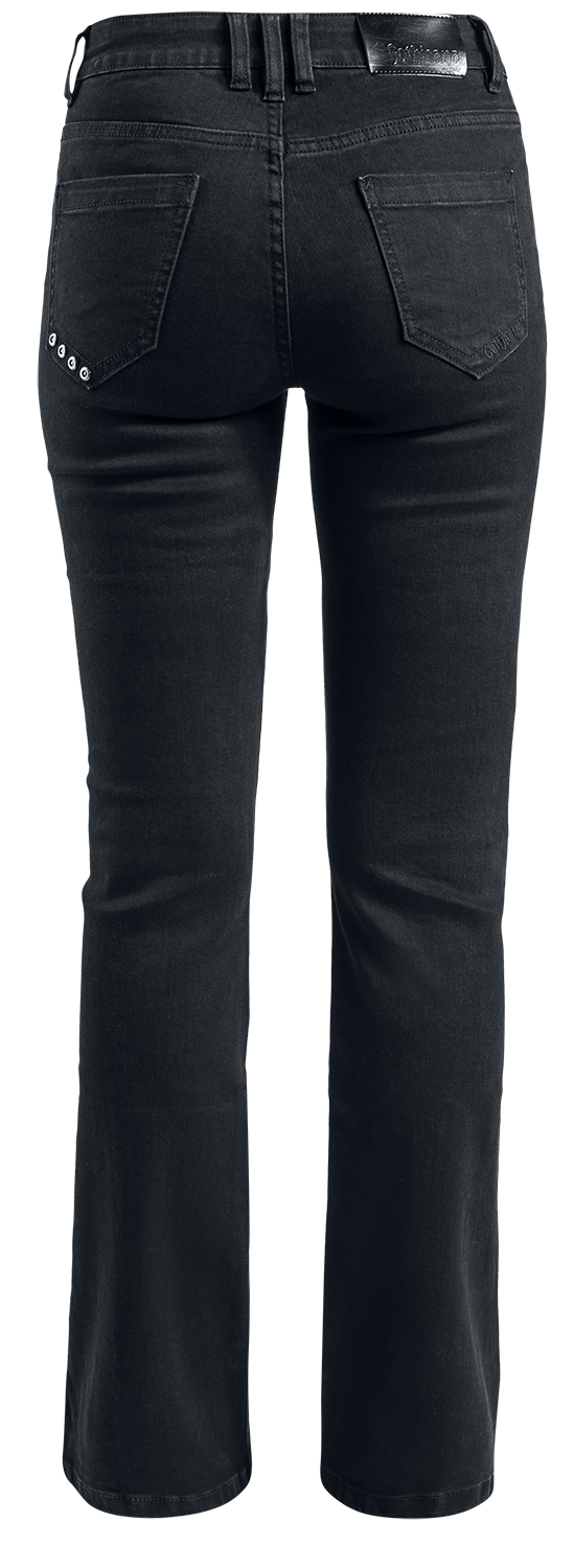 Jean Gothic de Gothicana by EMP - Grace - W27L32 à W31L32 - pour Femme - noir - Gothicana by EMP - View 2