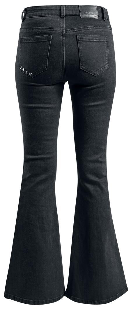 Jean Gothic de Gothicana by EMP - Nicki - W27L32 à W31L32 - pour Femme - noir - Gothicana by EMP - View 2