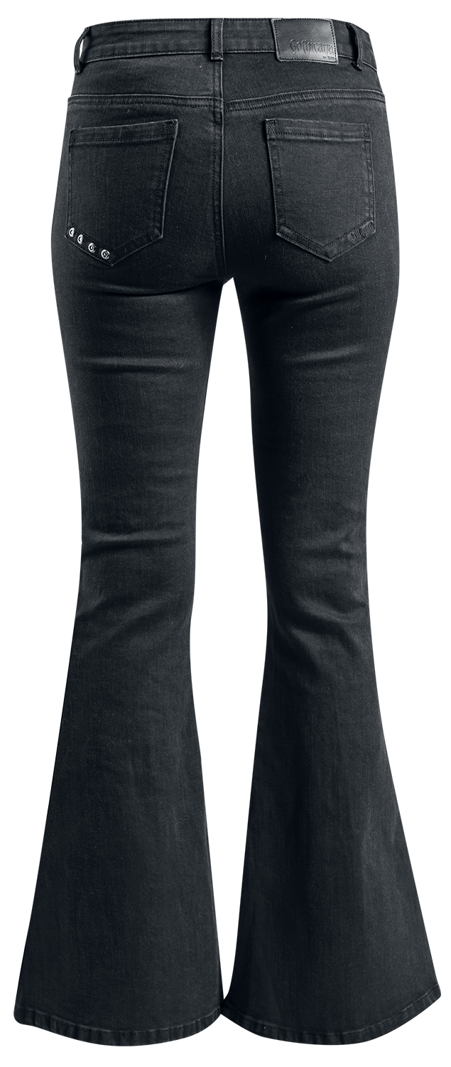 Jean Gothic de Gothicana by EMP - Nicki - W27L32 à W31L32 - pour Femme - noir - Gothicana by EMP - View 2