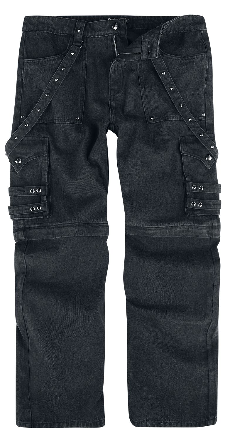 Jean  de Gothicana by EMP - Jetarel - W32L34 à W34L34 - pour Homme - noir - Gothicana by EMP