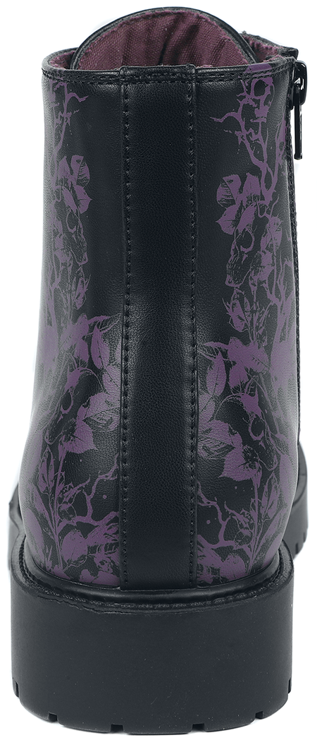 Bottes  de Black Premium by EMP - Bottes avec motif crâne fleuri - EU37 à EU41 - pour Femme - noir - Black Premium by EMP - View 2