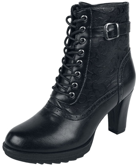 Talons hauts  de Gothicana by EMP - Lace-Up Boots With Ornaments - EU37 à EU41 - pour Femme - noir - Gothicana by EMP