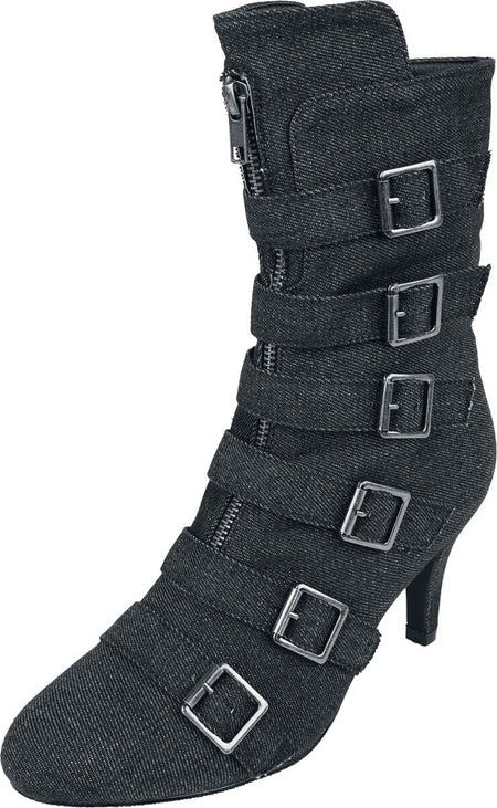 Bottes  de Rock Rebel by EMP - Bottines Jean - EU37 à EU41 - pour Femme - noir - Rock Rebel by EMP