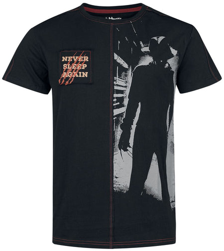 T-Shirt Manches courtes  de Les Griffes De La Nuit - Never Sleep Again - M à L - pour Homme - noir - Les Griffes De La Nuit