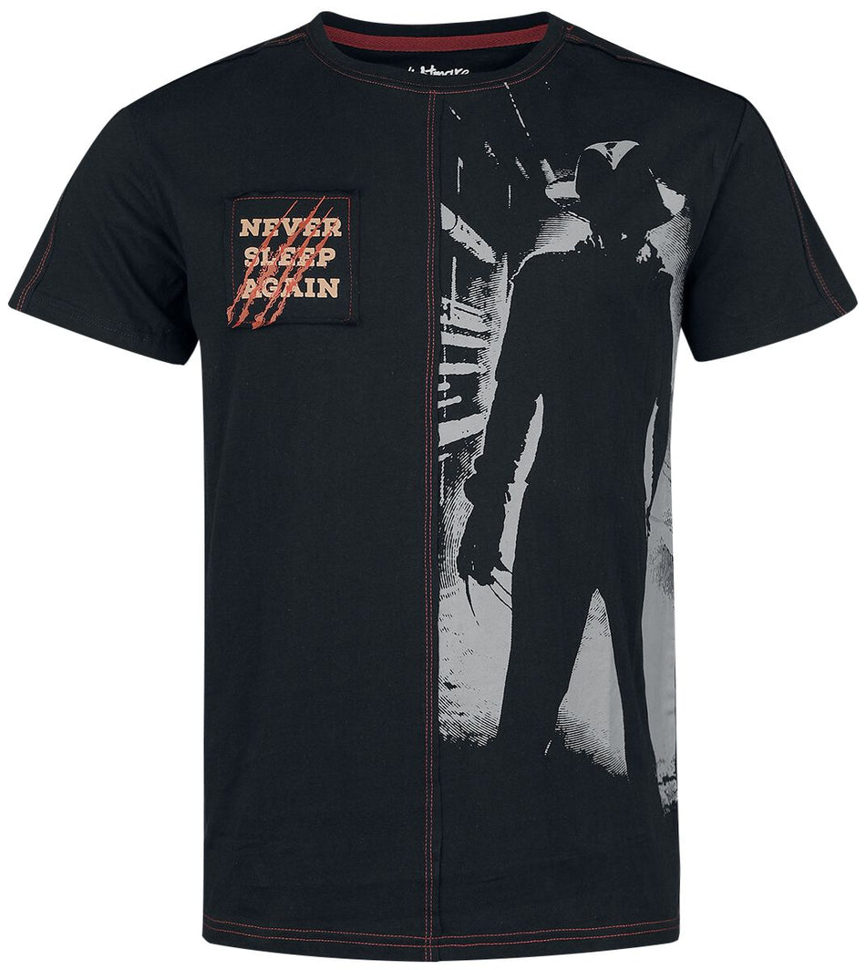T-Shirt Manches courtes  de Les Griffes De La Nuit - Never Sleep Again - M à L - pour Homme - noir - Les Griffes De La Nuit