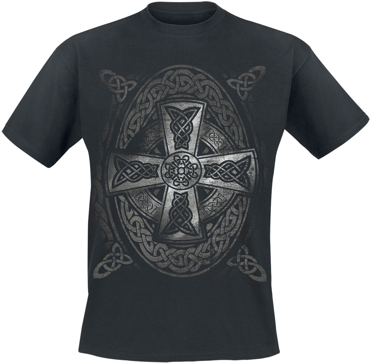 T-Shirt Manches courtes  de Outer Vision - Celtic Cross - S à 4XL - pour Homme - noir - Outer Vision
