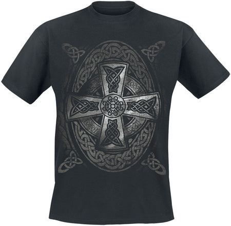 T-Shirt Manches courtes  de Outer Vision - Celtic Cross - S à 4XL - pour Homme - noir - Outer Vision