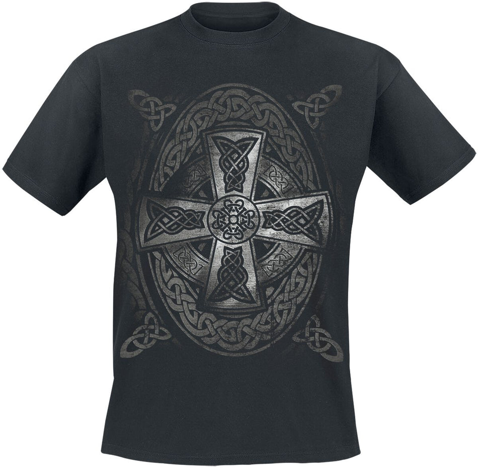 T-Shirt Manches courtes  de Outer Vision - Celtic Cross - S à 4XL - pour Homme - noir - Outer Vision