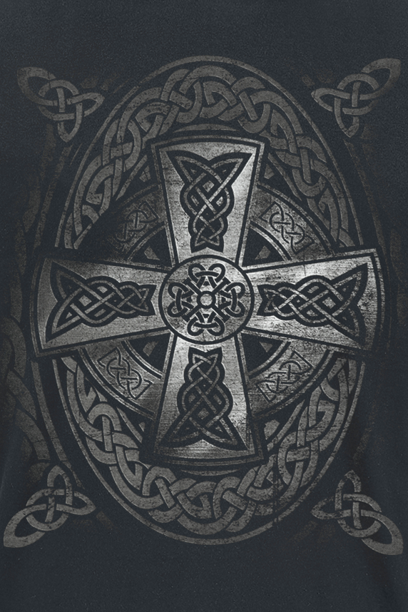 T-Shirt Manches courtes  de Outer Vision - Celtic Cross - S à 4XL - pour Homme - noir - Outer Vision - View 2