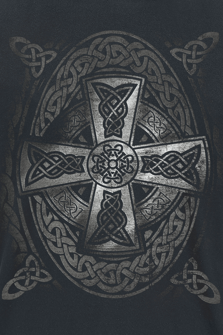 T-Shirt Manches courtes  de Outer Vision - Celtic Cross - S à 4XL - pour Homme - noir - Outer Vision - View 2