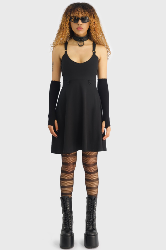 Robe courte Gothic de KIHILIST by KILLSTAR - Obscurita Mini Dress - XS à XXL - pour Femme - noir - KIHILIST by KILLSTAR - View 2