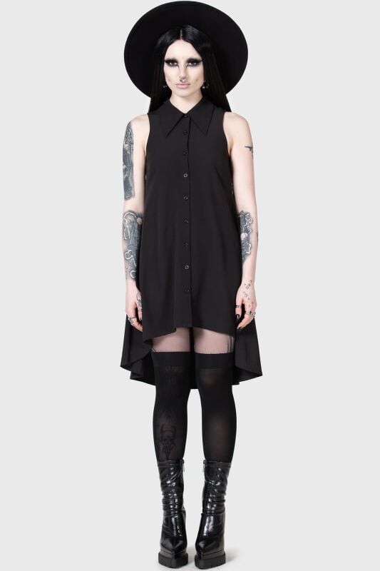 Robe courte Gothic de KIHILIST by KILLSTAR - Olde Night Dress - XS à XXL - pour Femme - noir - KIHILIST by KILLSTAR