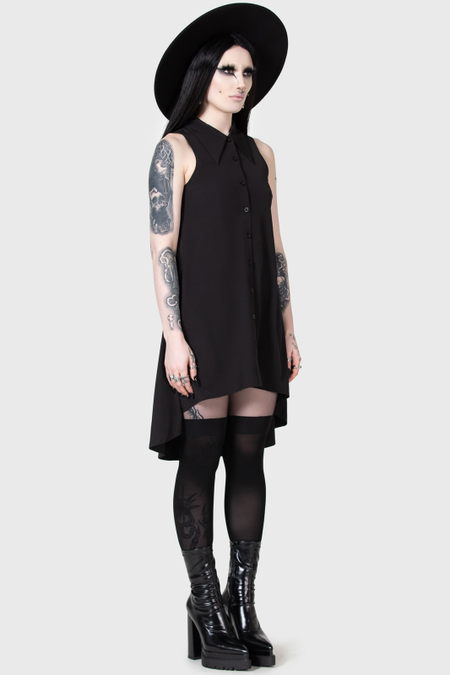 Robe courte Gothic de KIHILIST by KILLSTAR - Olde Night Dress - XS à XXL - pour Femme - noir - KIHILIST by KILLSTAR - View 2