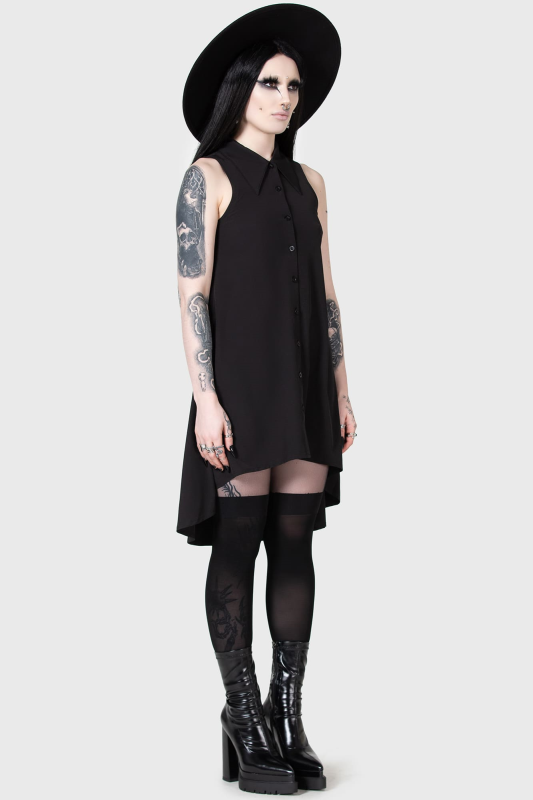 Robe courte Gothic de KIHILIST by KILLSTAR - Olde Night Dress - XS à XXL - pour Femme - noir - KIHILIST by KILLSTAR - View 2