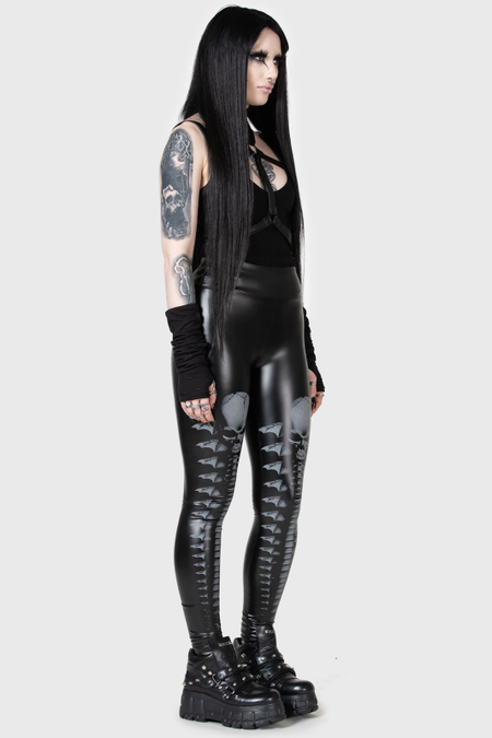 Legging Gothic de KIHILIST by KILLSTAR - Solaria Leggings - XS à 4XL - pour Femme - noir - KIHILIST by KILLSTAR - View 2
