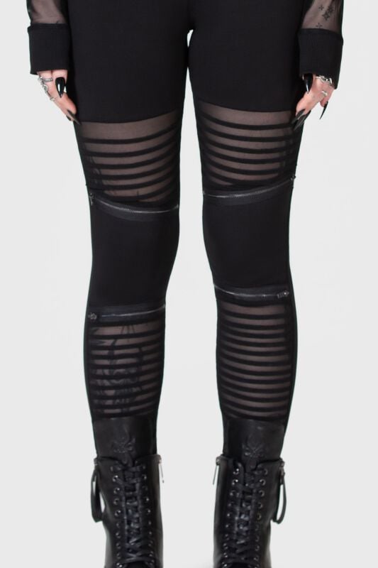 Legging Gothic de KIHILIST by KILLSTAR - Clara's Trap Leggings - XS à XXL - pour Femme - noir - KIHILIST by KILLSTAR