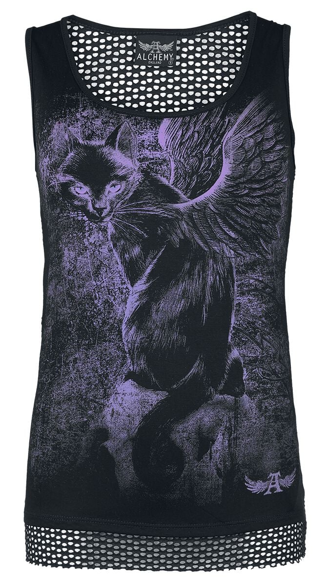 Top  de Alchemy England - Starring Cat - S à XXL - pour Femme - noir/lilas - Alchemy England