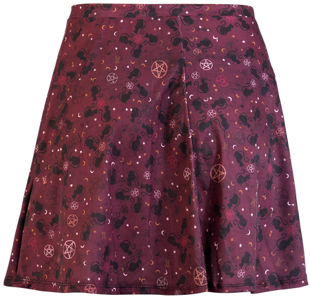 Jupe courte Gothic de Alchemy England - Cats - S à M - pour Femme - lilas - Alchemy England - View 2