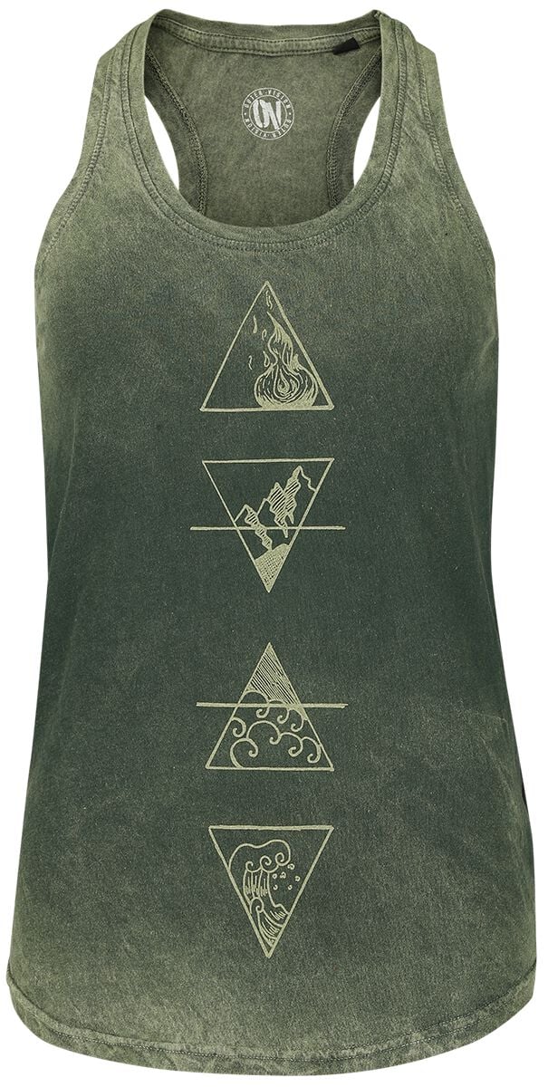 Top Gothic de Outer Vision - Elements - S à XXL - pour Femme - vert - Outer Vision