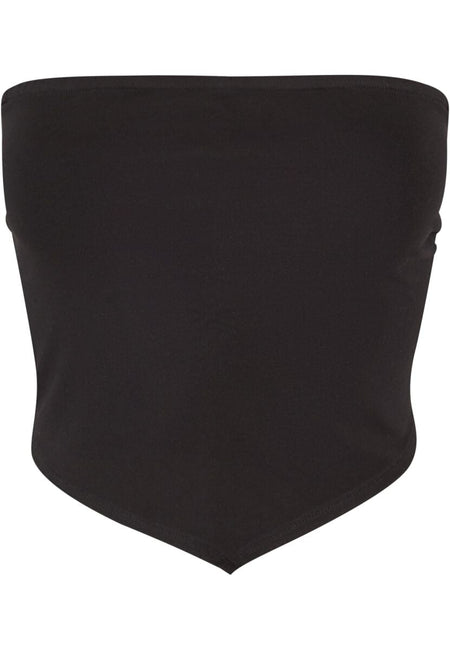 Top  de Urban Classics - Ladies Knotted Bandeau Top - L à XL - pour Femme - noir - Urban Classics