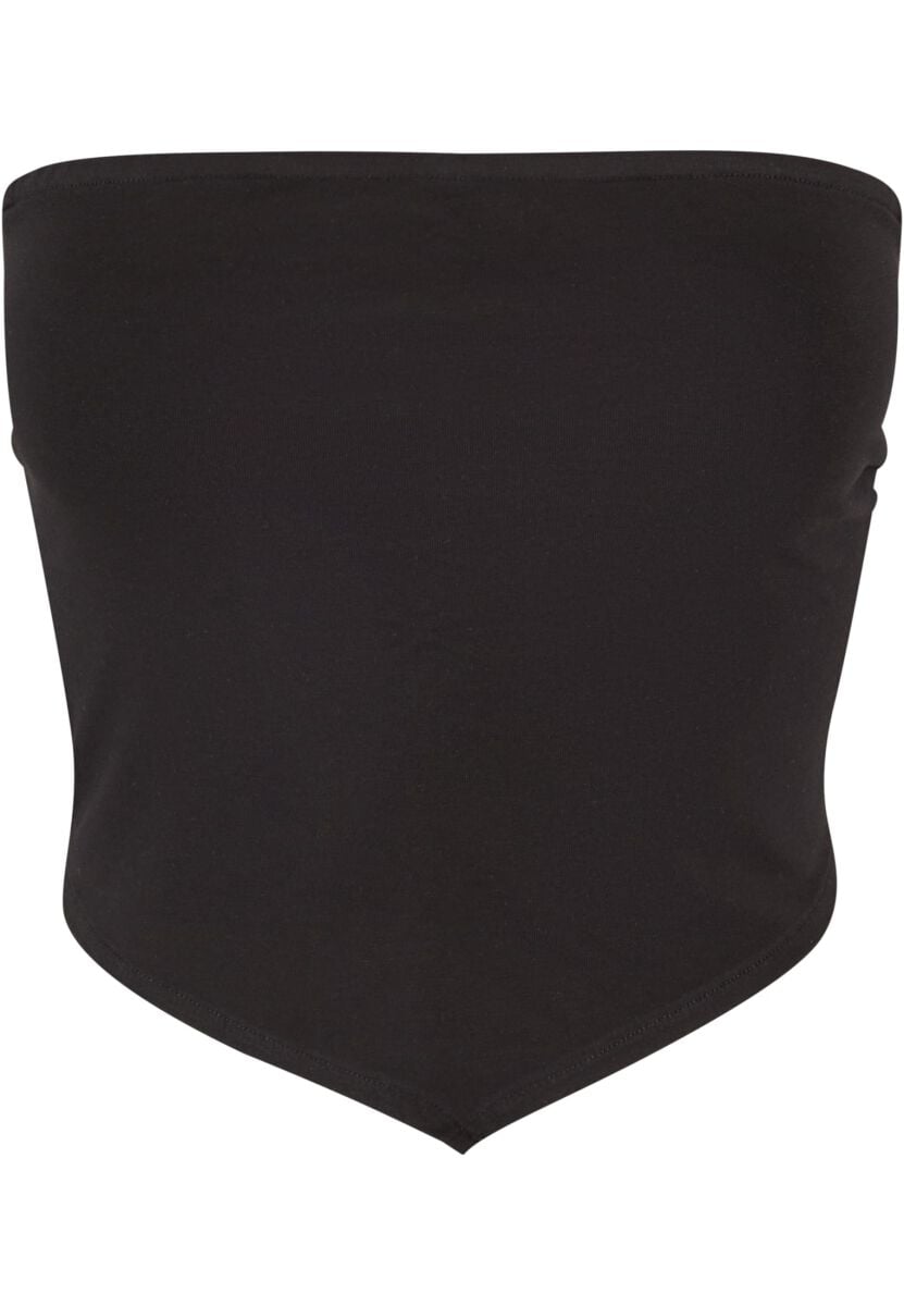 Top  de Urban Classics - Ladies Knotted Bandeau Top - L à XL - pour Femme - noir - Urban Classics