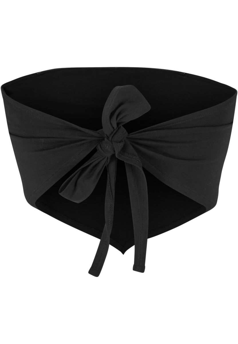 Top  de Urban Classics - Ladies Knotted Bandeau Top - L à XL - pour Femme - noir - Urban Classics - View 2