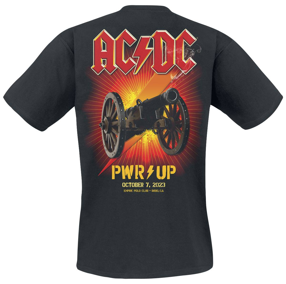 T-Shirt Manches courtes  de AC/DC - PWRUP Power Trip Live - S à 5XL - pour Homme - noir - AC/DC - View 2