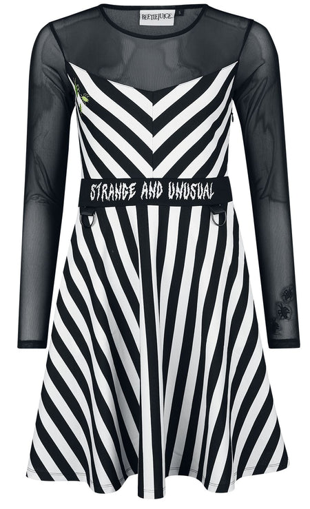 Robe courte  de Beetlejuice - M - pour Femme - noir/blanc - Beetlejuice