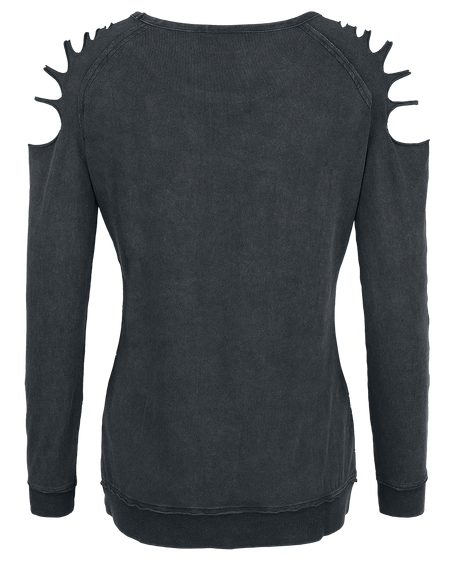 T-shirt manches longues  de Harry Potter - Mischief Managed - M à XXL - pour Femme - gris foncé - Harry Potter - View 2