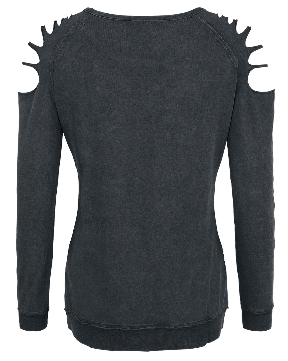 T-shirt manches longues  de Harry Potter - Mischief Managed - M à XXL - pour Femme - gris foncé - Harry Potter - View 2