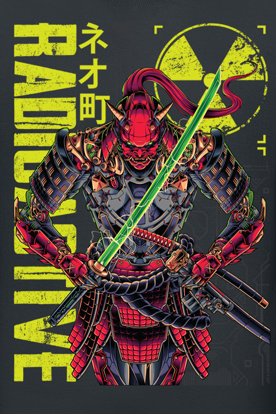 T-Shirt Manches courtes Gaming de NEOMACHI - SAMURAI - S à XXL - pour Homme - noir - NEOMACHI - View 2
