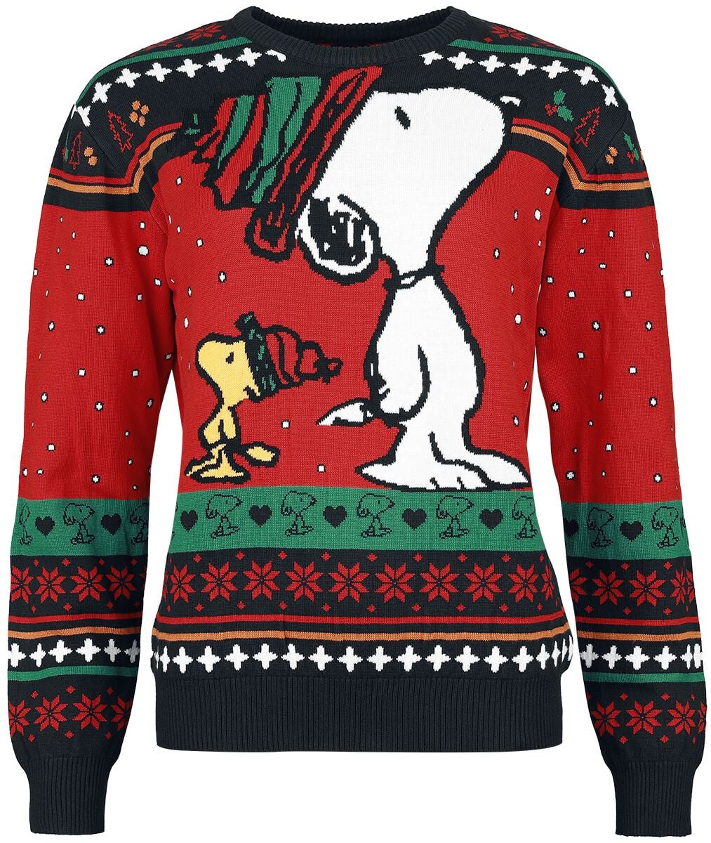 Pull de Noël  de Snoopy - Snoopy And Woodstock - S à 3XL - pour Femme - multicolore - Snoopy