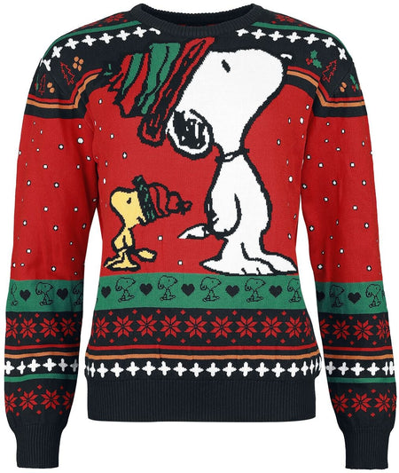 Pull de Noël  de Snoopy - Snoopy And Woodstock - S à 3XL - pour Femme - multicolore - Snoopy