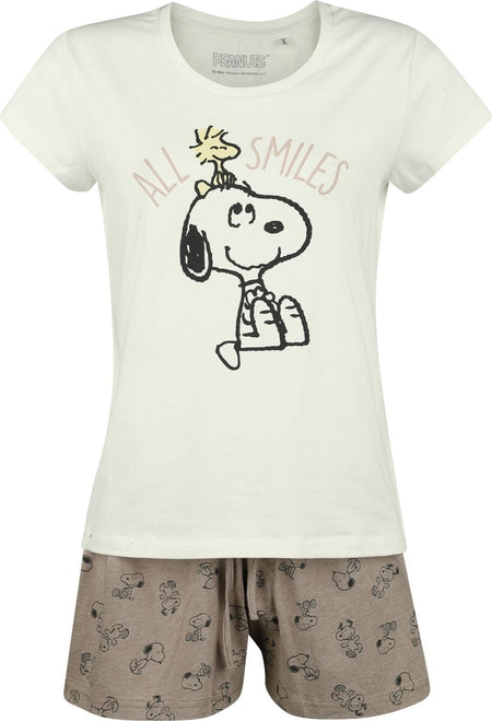 Pyjama  de Snoopy - Snoopy & Woodstock - All Smiles - S à 3XL - pour Femme - multicolore - Snoopy