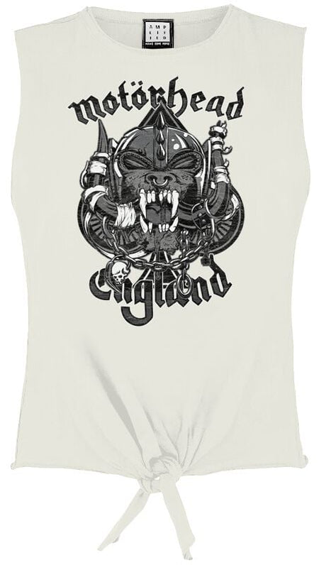 Top  de Motörhead - Amplified Collection - Snaggeltooth Crest - S à XL - pour Femme - blanc - Motörhead
