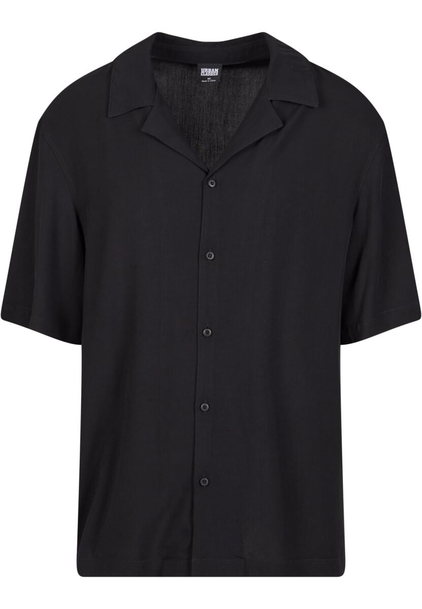 Chemise manches courtes  de Urban Classics - Loose Viscose Shirt - S à L - pour Homme - noir - Urban Classics