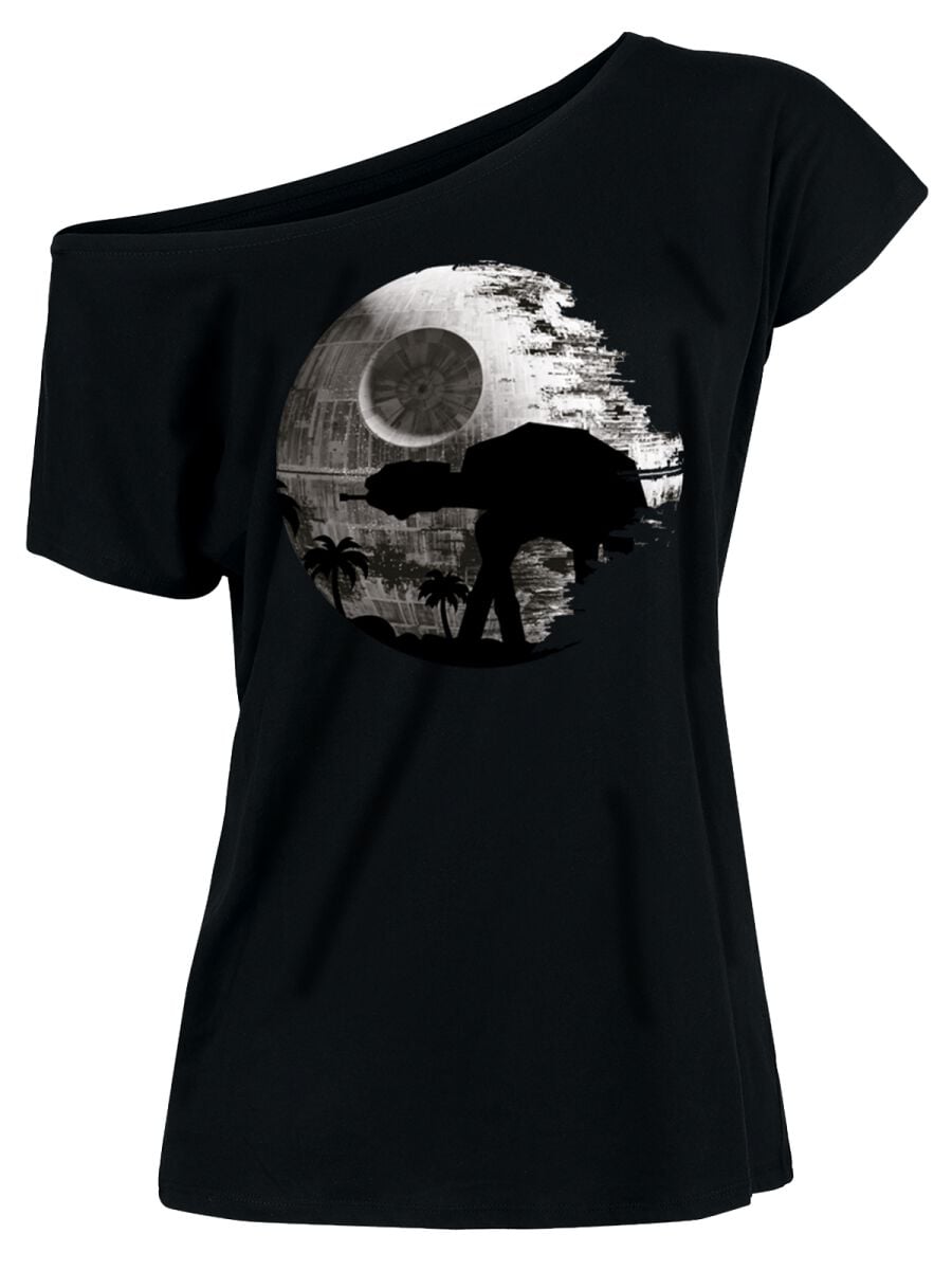 T-Shirt Manches courtes Disney de Star Wars - AT-AT - Death Star - S à 3XL - pour Femme - noir - Star Wars