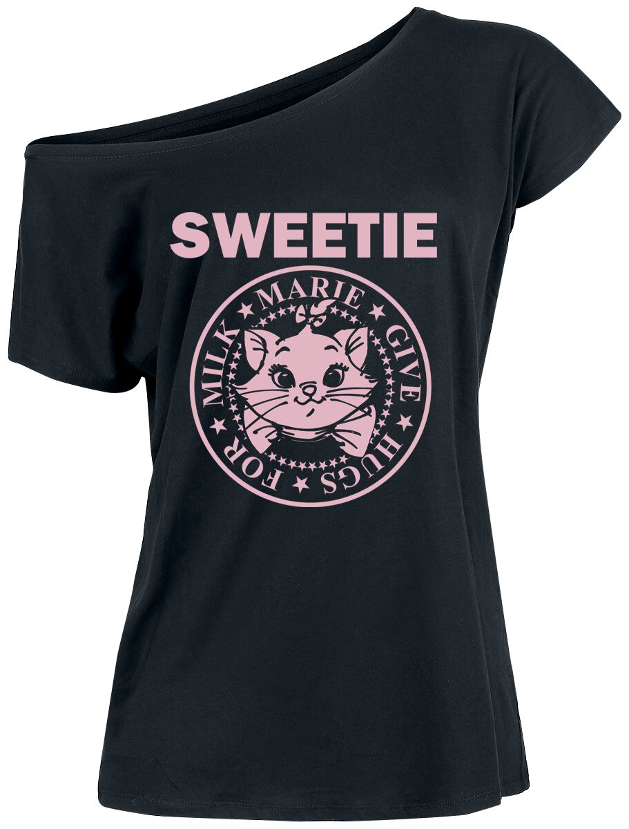 T-Shirt Manches courtes Disney de Les Aristochats - Marie - Sweetie - S à 3XL - pour Femme - noir - Les Aristochats