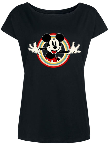 T-Shirt Manches courtes Disney de Mickey & Minnie Mouse - Mickey Mouse - S à 3XL - pour Femme - noir - Mickey & Minnie Mouse