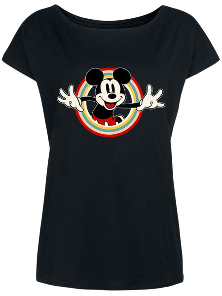 T-Shirt Manches courtes Disney de Mickey & Minnie Mouse - Mickey Mouse - S à 3XL - pour Femme - noir - Mickey & Minnie Mouse