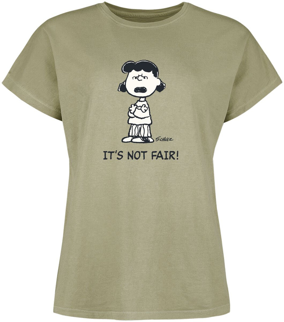 T-Shirt Manches courtes  de Snoopy - Lucy van Pelt - It´s Not Fair! - S à 3XL - pour Femme - vert - Snoopy